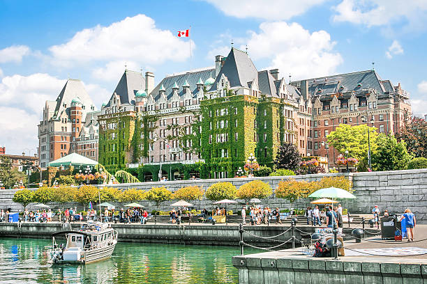 Inner Harbour of Victoria, BC, Canada Beautiful view of Inner Harbour of Victoria, British Columbia, Canada. canadian culture photos stock pictures, royalty-free photos & images