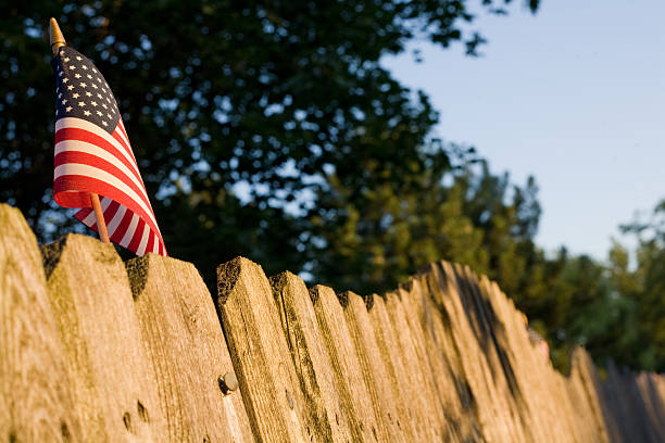 U.S. Flag on Fence