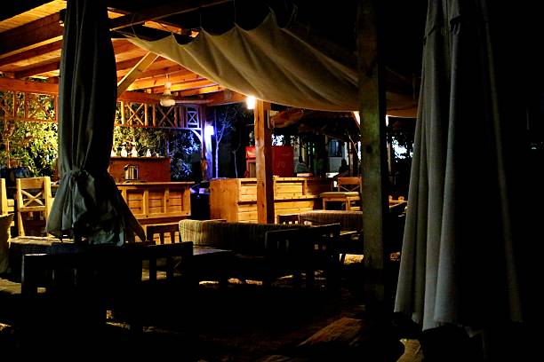 istock Restaurant in dahab beach at night 527134187
