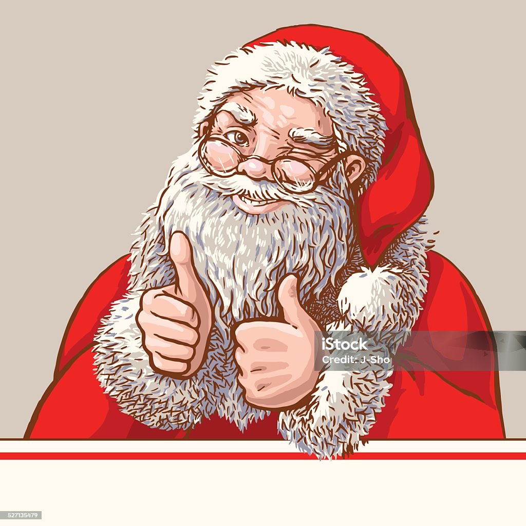 Santa showing o'key Santa Claus winking and showing o'key Santa Claus stock vector