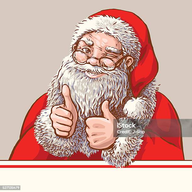 Santa Showing Okey Stock Illustration - Download Image Now - Santa Claus, Winking, Christmas