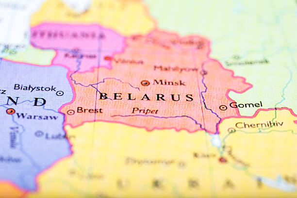 istock Map of Europe centered on Belarus 527135779