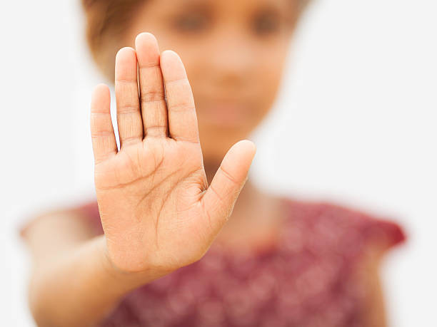 istock African Girl Saying Stop 527135847