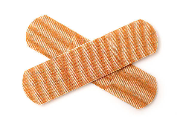istock Cross adhesive bandages 527135867