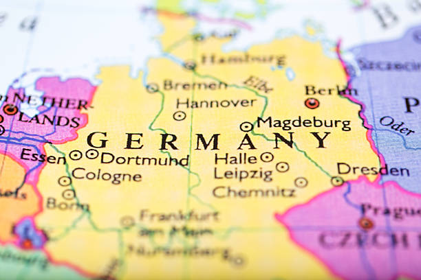 istock Map of Europe centered on Germany 527138083