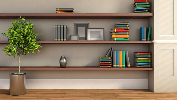 istock Modern interior composition with blank pictures on wal, vase and 527138165