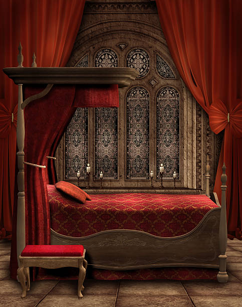 istock Vintage bedroom with candles 527139007