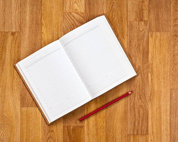istock Blank Notepad with Office Supplies on Wooden Table. 527168155