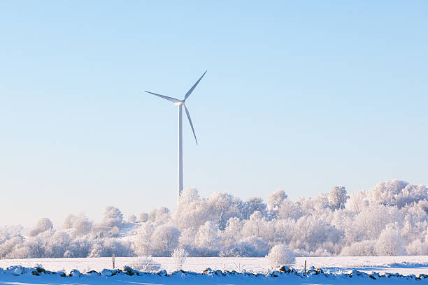 paysage hivernal - prairie farm winter snow photos et images de collection