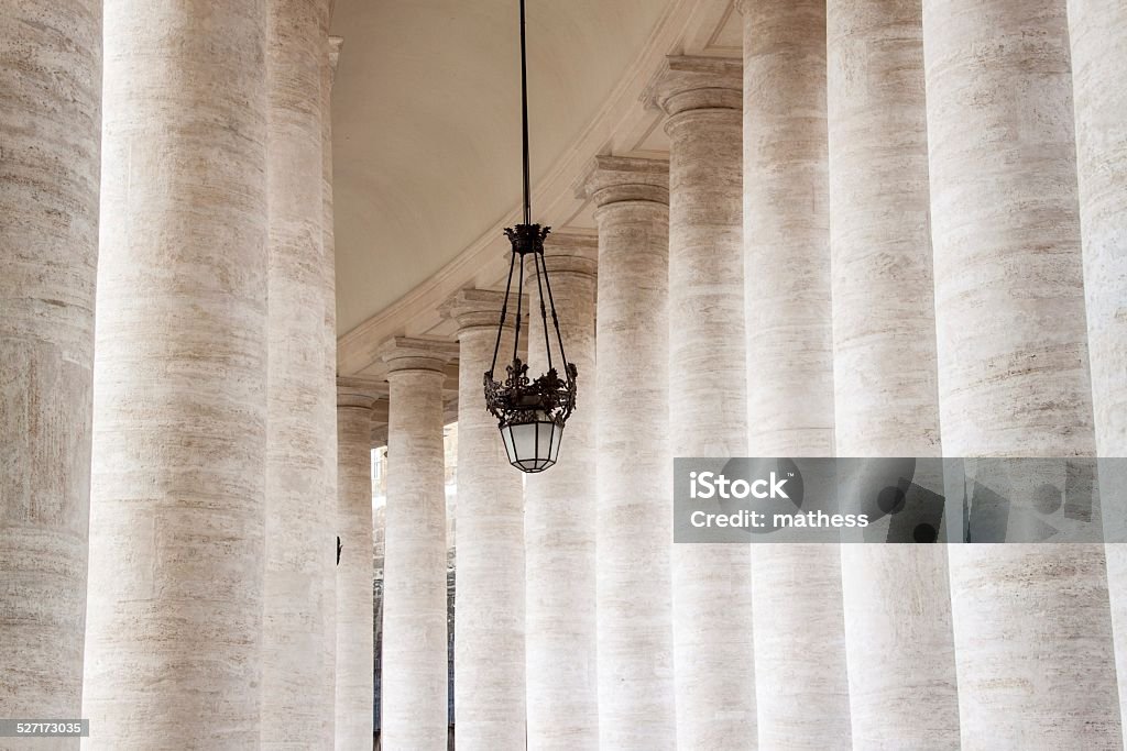 Columns at Saint Peter's Square Columns at Saint Peter's Square, Vatican Colonnade Stock Photo