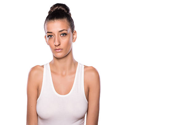 istock Girl headshot on white isolated background 527173185
