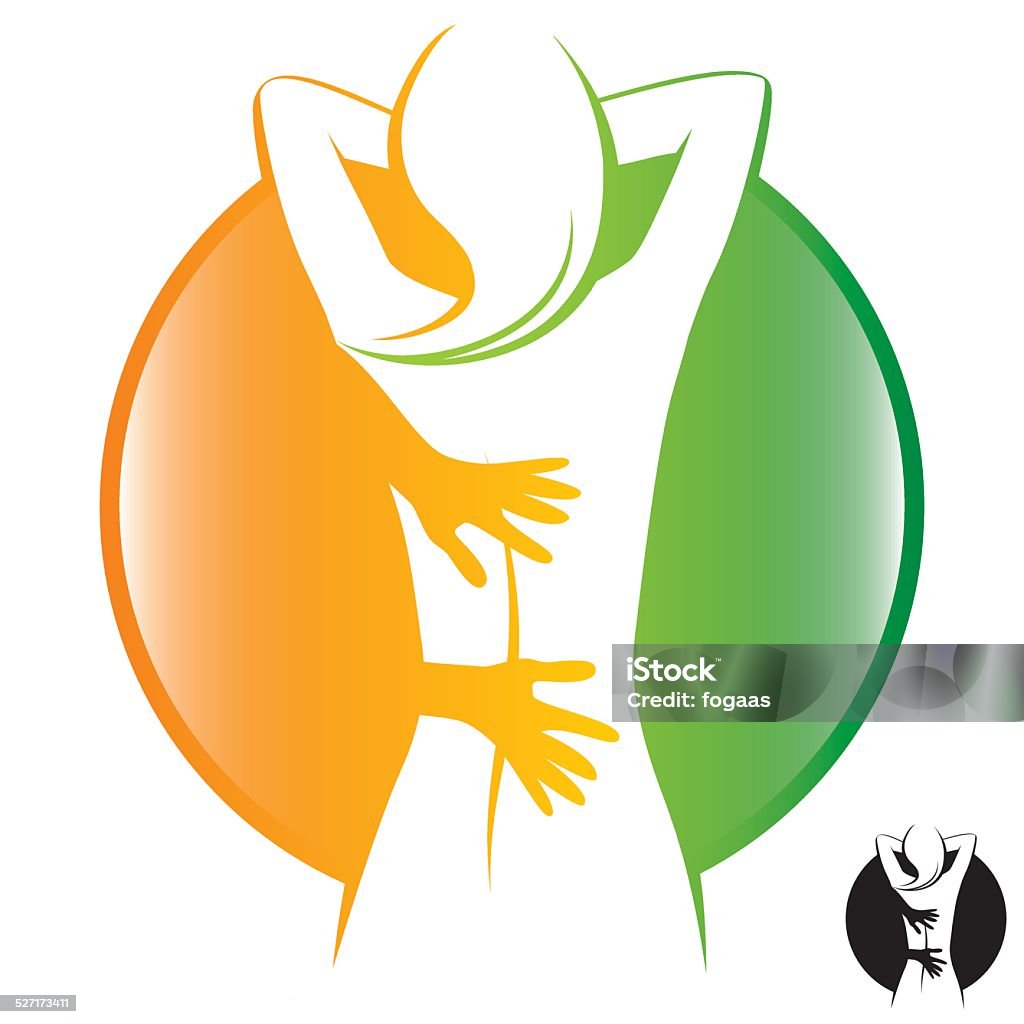 Massage symbol Massage treatment icon isolated from background Illustration stock vector