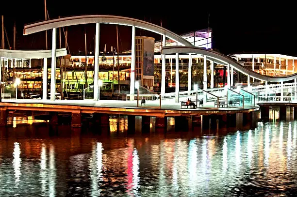 Photo of Night view of The Maremagnum Barcelona.Catalonia.Spain