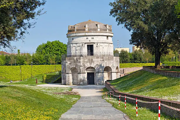 Mausoleum of Theoderic -  an ancient monument  built in 520 AD by Theoderic the Great as his future tomb. Ravenna, Emilia-Romagna, Italy