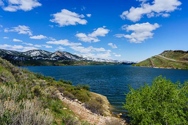 Horsetooth Reservoir, Fort Collins, Colorado The beautiful Horsetooth Reservoir outside of Fort Collins, Colorado. reservoir stock pictures, royalty-free photos & images