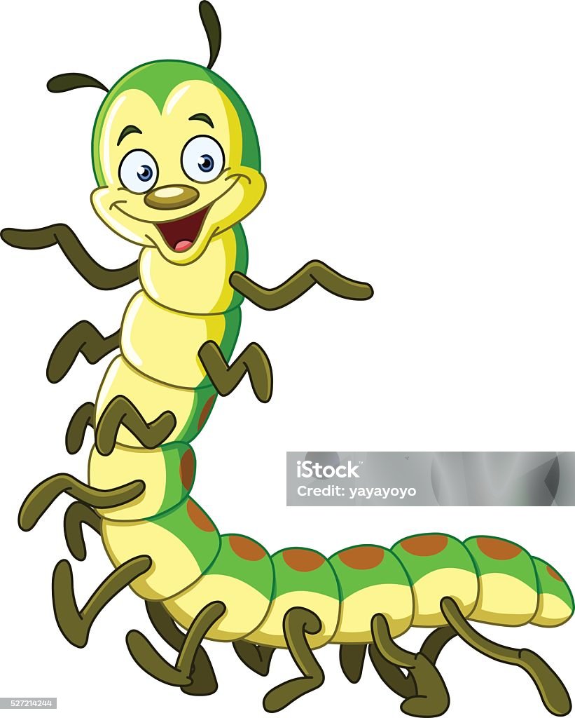 Caterpillar millipede Cartoon caterpillar Centipede stock vector