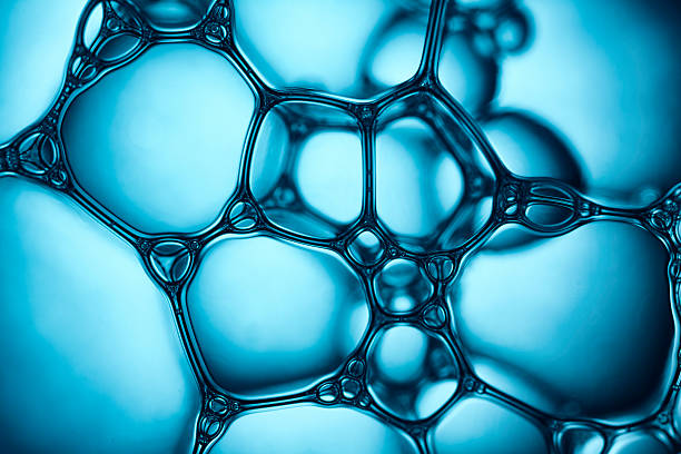 istock Blue Soap Bubbles 1 - Water Abstract Macro Foam Background 527215242