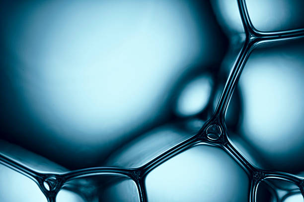 istock Blue Soap Bubbles 10 - Water Abstract Macro Foam Background 527215390