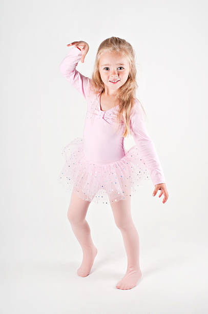 istock Happy ballet dancing little girl 527215986