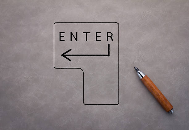 istock ENTER symbol with sketch on grey backhround.jpg 527216346