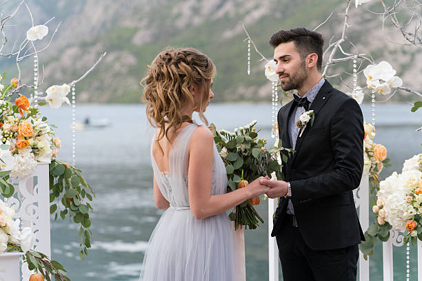 istock beautiful caucasian couple just married 527216744