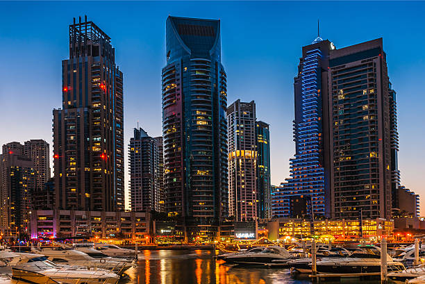 istock Nightlife in Dubai Marina. UAE. November 16, 2012 527218490