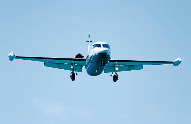 istock Jet airliner in flight ready for landing 527219388