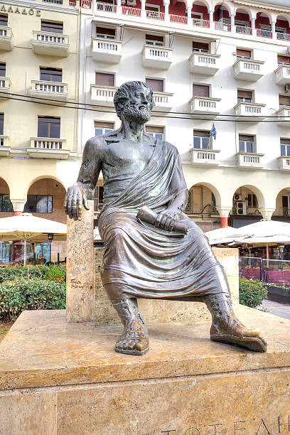 Thessaloniki. Aristotle Sculpture stock photo