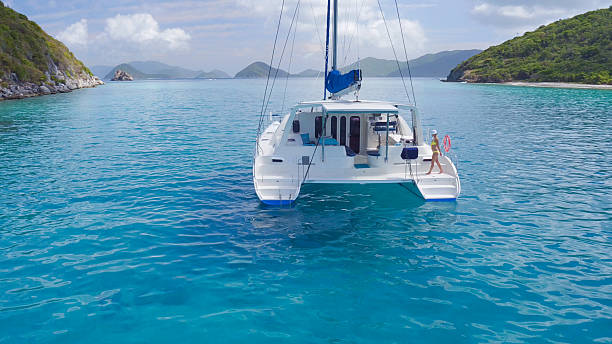 istock Woman relaxing on Catamaran in Caribbean 527219470