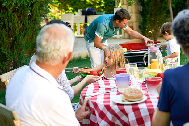 istock Family tea time in their backyard. 527219522