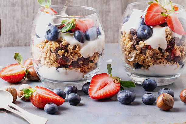 istock Granola Breakfast with Berries and Yogurt 527220724