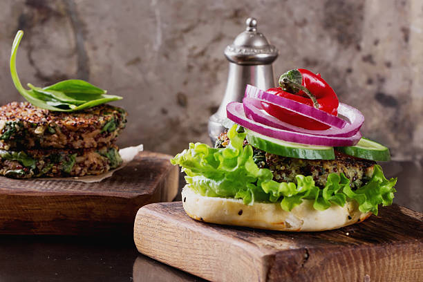 istock Quinoa Vegetarian Burgers 527222294