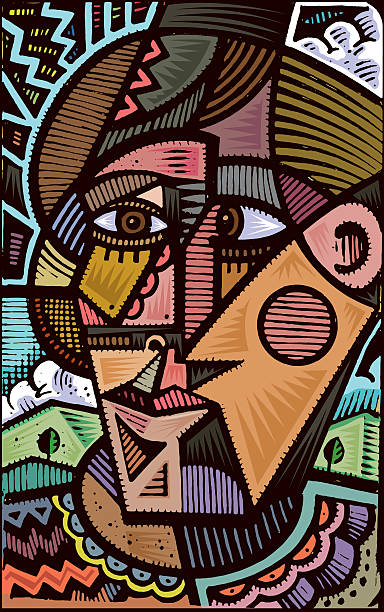 cubist doodle illustration - 巴勃羅·畢卡索 插圖 幅插畫檔、美工圖案、卡通及圖標