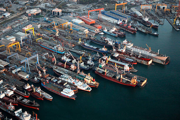 Aerial View of Port with chips