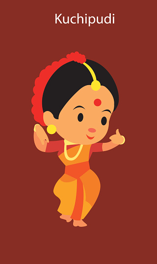 Indian Classical Dance Kuchipudi Stock Illustration - Download Image Now -  Adult, Classical Style, Culture of India - iStock