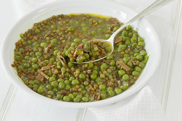 istock Pea soup with beans and bacon 527230820