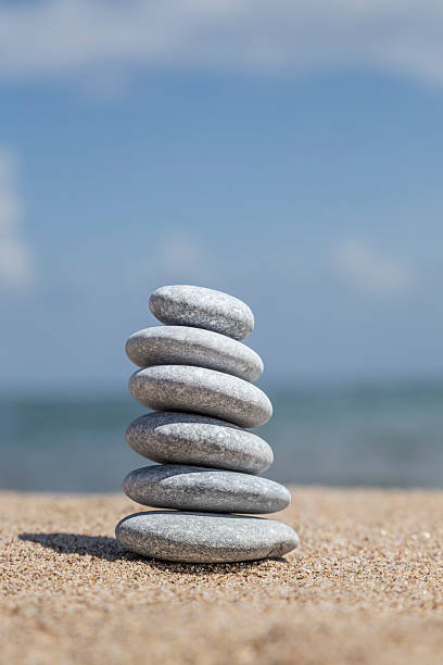 istock stack of pebble stones on balance on beach 527231520