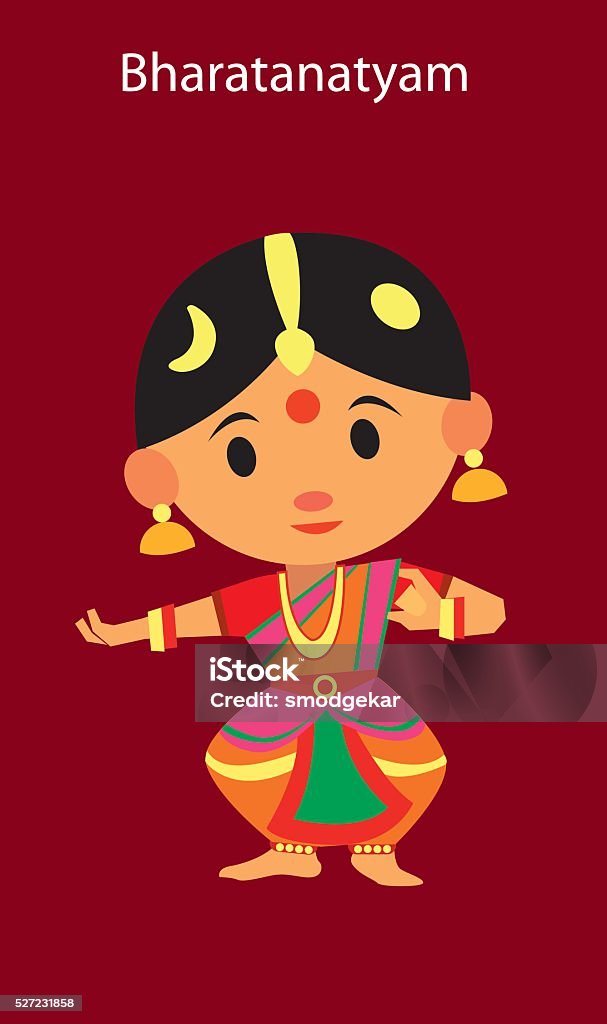 Indian Classical Dance Bharatnatyam Stock Illustration - Download Image Now  - Bharatanatyam Dancing, Adult, Classical Style - iStock