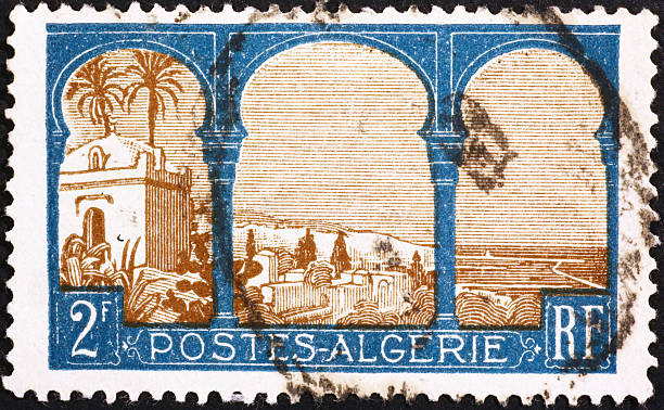 istock Beautiful algerian postage stamp of the 20's 527233719