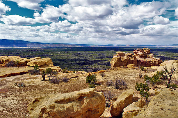 istock Sandstone Bluffs and Lava Fields of El Malpais 527237646