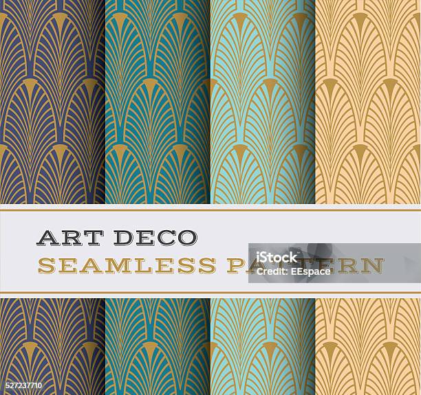 Art Deco Seamless Pattern 01 Stock Illustration - Download Image Now - 1920-1929, Backgrounds, Pattern