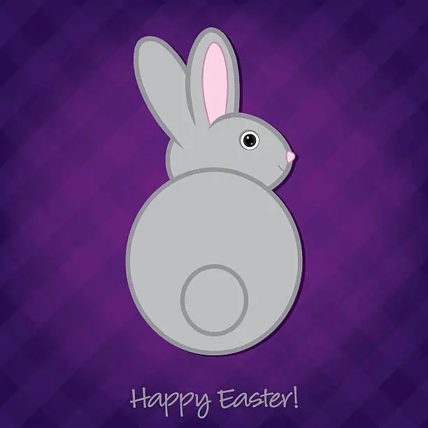 Vector illustration of Easter bunny card in vector format.