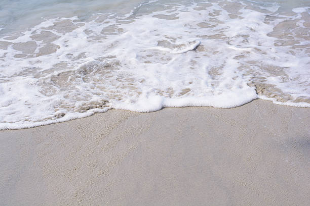 istock Wave of the sea on the sand beach 527238748