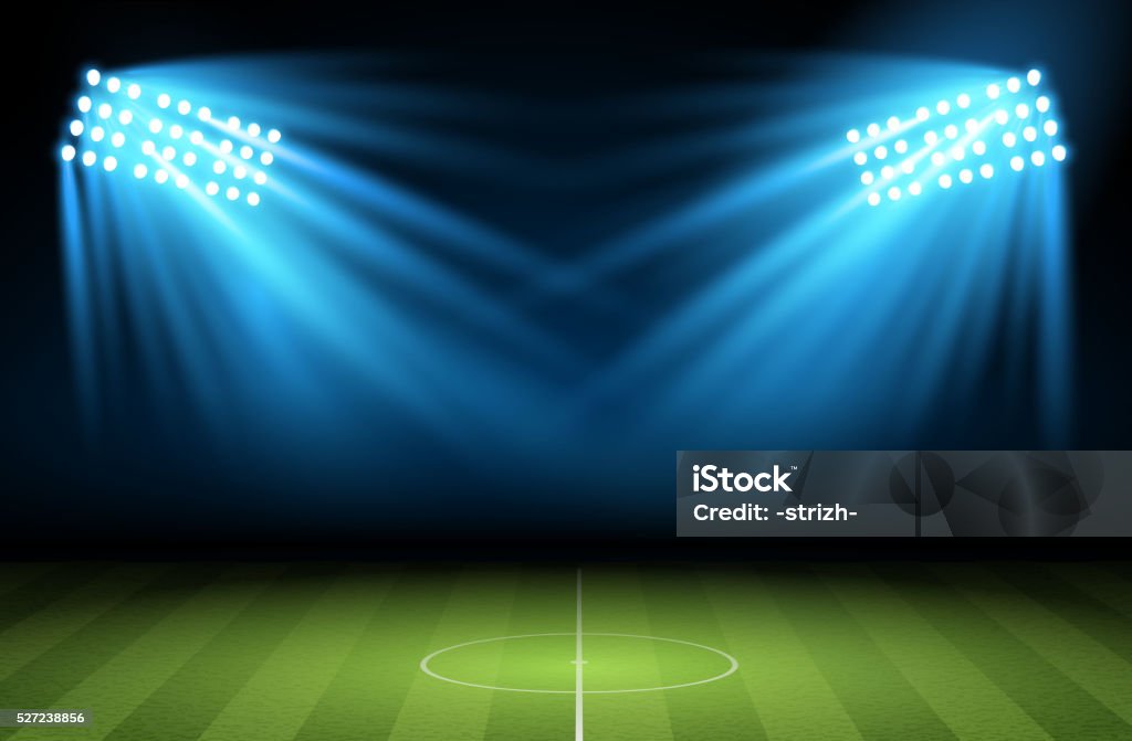 Football arena. Vector - Royaltyfri Fotboll - Lagsport vektorgrafik