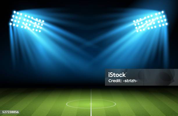 Football Arena Vector-vektorgrafik och fler bilder på Fotboll - Lagsport - Fotboll - Lagsport, Idrottsarena, Idrottsplan