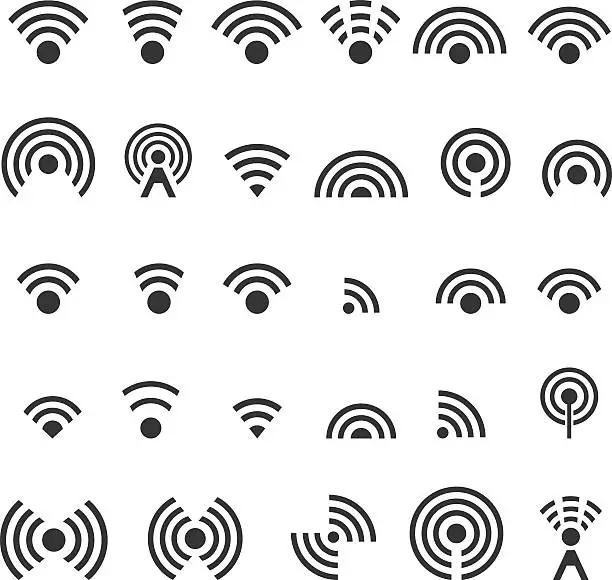 Vector illustration of Wireless icon