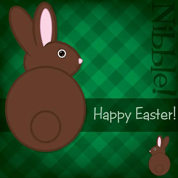 Vector illustration of Easter bunny card in vector format.