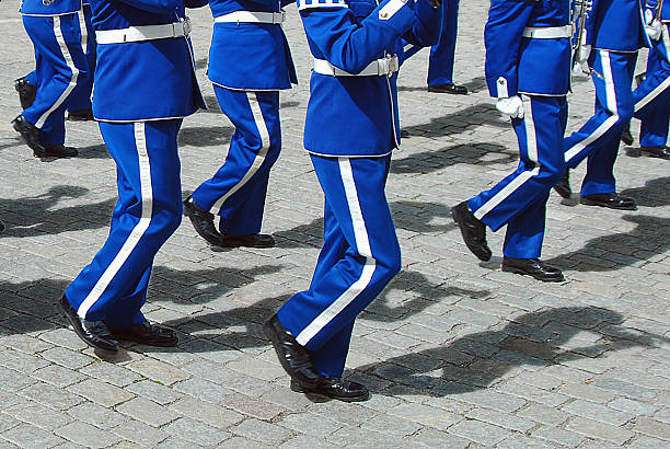 istock Marching music band in blue 527239350