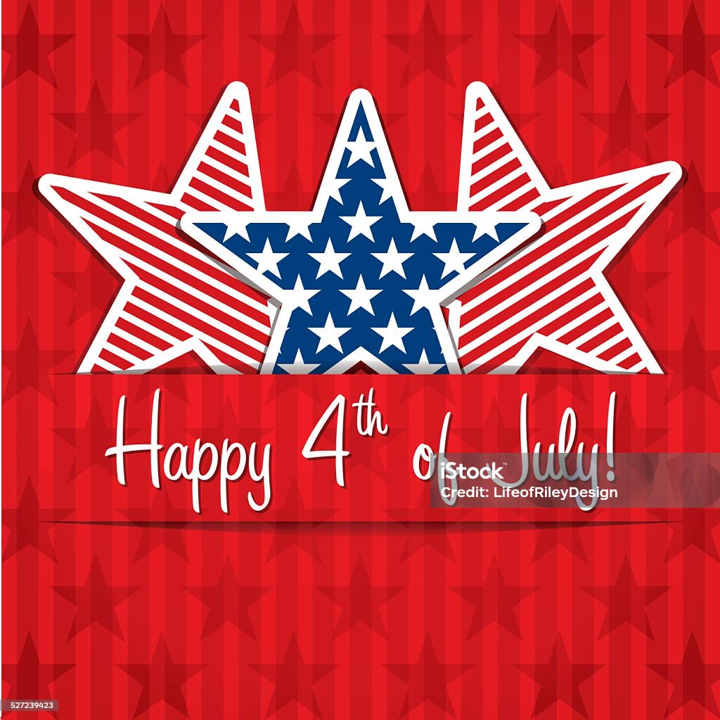 Happy Independence Day star card in vector format. Circa 4th Century stock vector