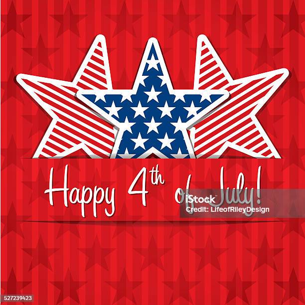 Happy Independence Day Star Card In Vector Format Stock Illustration - Download Image Now - Circa 4th Century, Day, Democracy